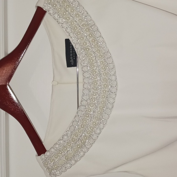 Connected Apparel White Dress Size 12 - Picture 2 of 6